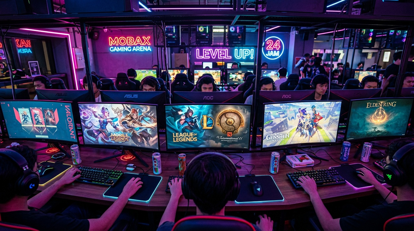 Monitors row