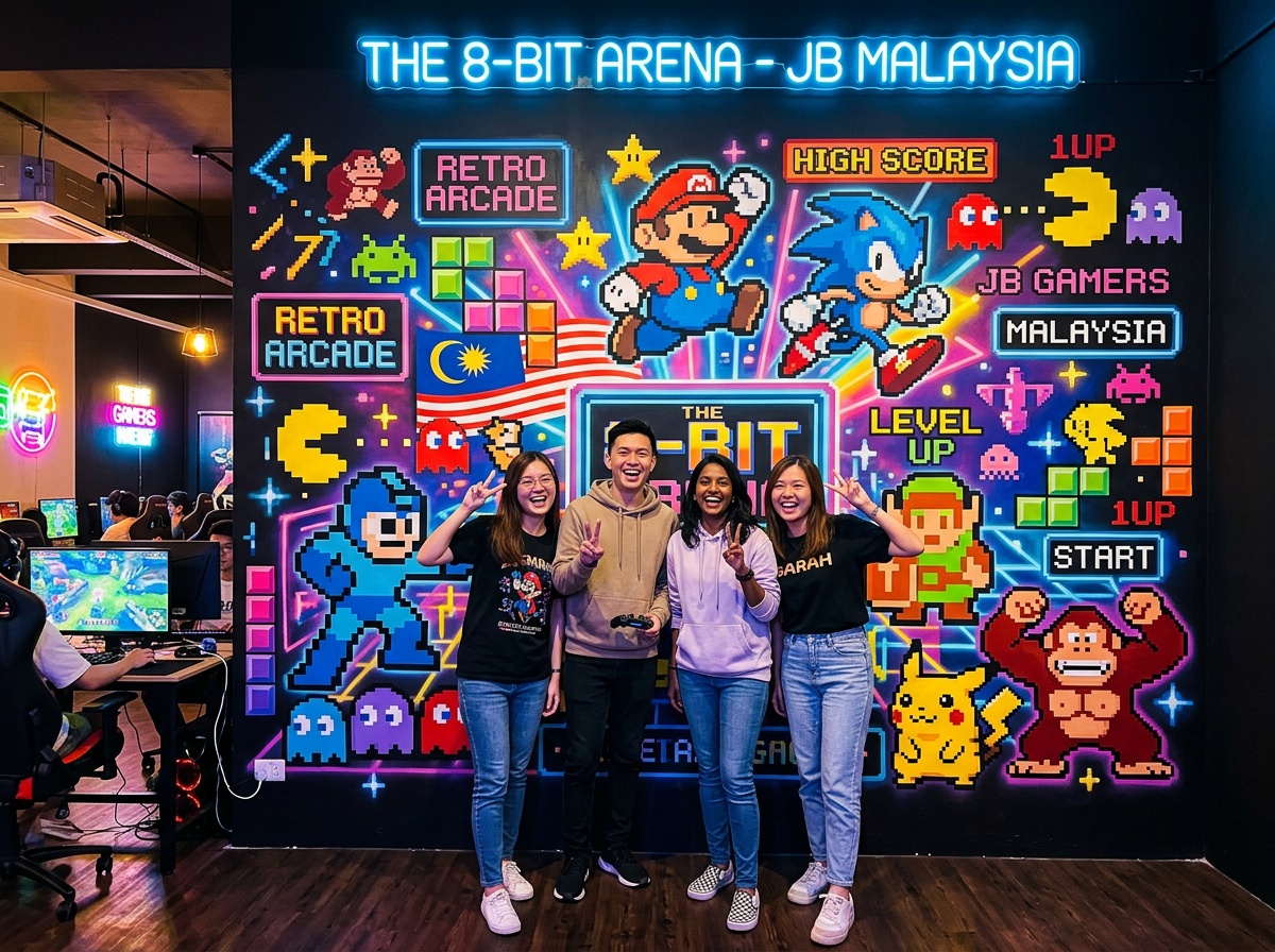 Pixel art mural
